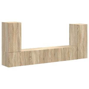 vidaXL TV-tasosetti 4 pcs Sonoman tammi Tekninen puu