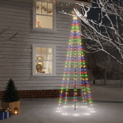 vidaXL Joulukuusi piikillä 310 moniväristä LED-valoa 300 cm