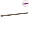 vidaXL Porrasaskelmien reunalistat 30 pcs Ruskea 67 x 3.5 x 3 cm