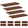 vidaXL Portaan askelma 12 kpl 70 x 25 x 2 cm Tumma ruskea M&auml;ntypuu