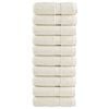 vidaXL Premium-pesupyyhkeet SOLUND 10 kpl kermanv&auml;rinen 30x30 cm 600 gsm