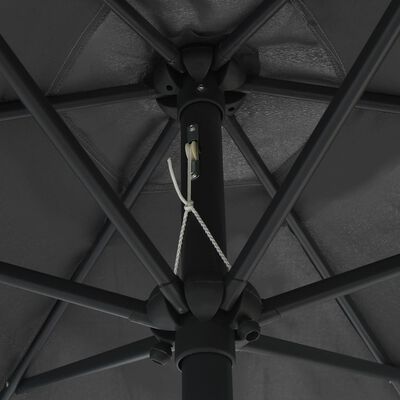 vidaXL Aurinkovarjo alumiinitanko 270x246 cm antrasiitti