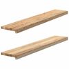 vidaXL ikkunalaudat 2 kpl K&auml;sittelem&auml;t&ouml;n 110x20x2 cm massiivipuutammea