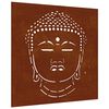 vidaXL Puutarhasein&auml;koriste 55x55 cm corten ter&auml;s Buddhan p&auml;&auml;kuvio