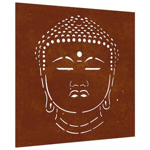 vidaXL Puutarhasein&auml;koriste 55x55 cm corten ter&auml;s Buddhan p&auml;&auml;kuvio