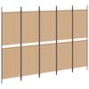vidaXL 5-paneelinen huonejako Beige 250 x 180 cm Kangas