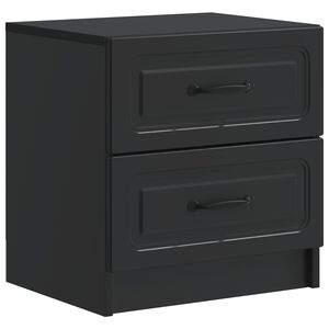 vidaXL Y&ouml;p&ouml;yt&auml;kaappi Musta 43 x 34,5 x 44,5 cm Tekninen puu