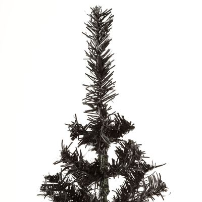 vidaXL Ohut joulukuusi musta 150 cm