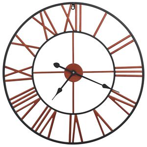 vidaXL Sein&auml;kello metalli 58 cm punainen