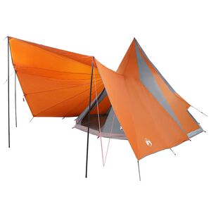 vidaXL Tipi-teltta Harmaa ja oranssi 510 x 690 x 330 cm taffeta