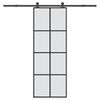 vidaXL Liukuovi asennustarvikkeilla 76x205 cm ESG lasi ja alumiini