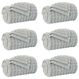 vidaXL Heittop&auml;&auml;llys 6 kpl Harmaa 200 x 150 cm 4.5 kg Fleese