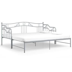 vidaXL Vuodesohvan runko harmaa metalli 90x200 cm
