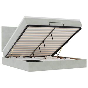 vidaXL Ottomaanis&auml;nky patjoineen vaaleanharmaa 160x200cm sametti