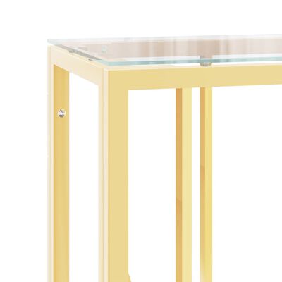 vidaXL Konsolipöytä 110x30x70 cm ruostumaton teräs ja lasi