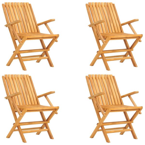 vidaXL 5-osainen Puutarharuokailuryhmä täysi tiikki