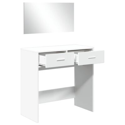VidaXL Peilipöytä valkoinen 80x39x80 cm