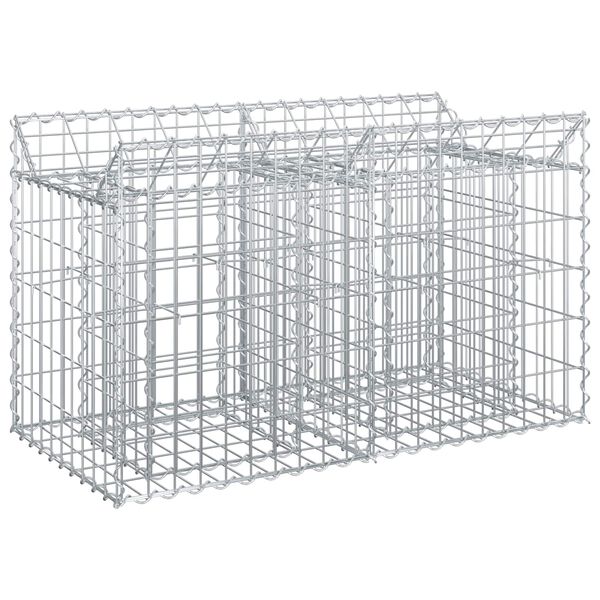 vidaXL Gabion Kohotettu Peti Hopea 100 x 50 x 60 cm Galvanoitu ter&auml;s