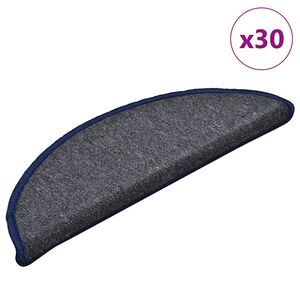 vidaXL Porrasmatot 30 kpl 56x17x3 cm tummanharmaa ja sininen puolipy&ouml;re&auml;