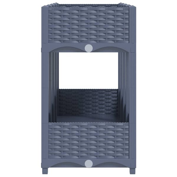 vidaXL Korotettu kukkalaatikko 160x40x71 cm polypropeeni