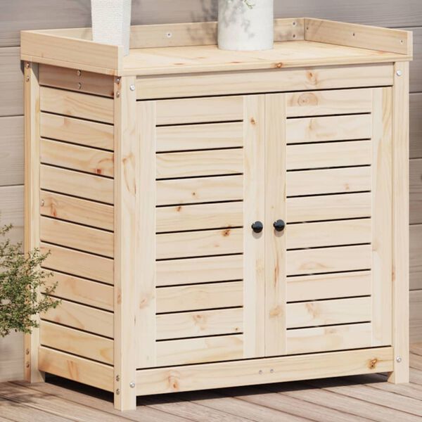 vidaXL Ruukutusp&ouml;yt&auml; hyllyll&auml; 82,5x50x86,5 cm t&auml;ysi m&auml;nty