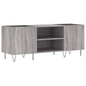 vidaXL LP-levyjen s&auml;ilytyskaappi harmaa Sonoma 121x38x48 cm puu