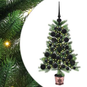 vidaXL Joulukuusi 150 LED-valoilla jalustalla Vihre&auml; 65 cm PE
