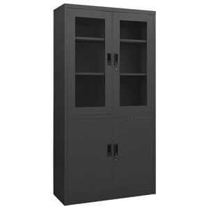 vidaXL Toimistokaappi antrasiitti 90x40x180 cm ter&auml;s