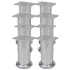 vidaXL Py&ouml;re&auml;t sohvanjalat 8 kpl kromi 120 mm