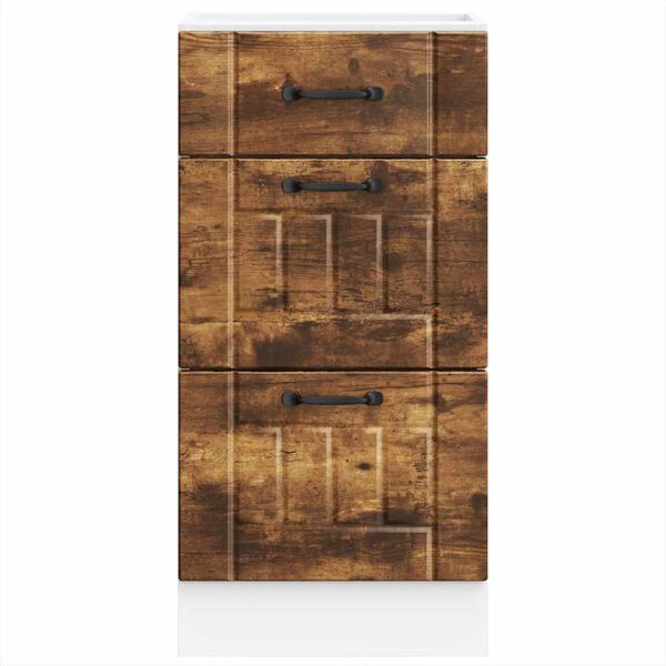 vidaXL Keitti&ouml;n pohjakaappi Lucca savustettu tammi suunniteltu puu