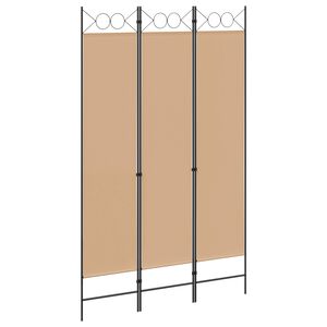 vidaXL 3-paneelinen huoneen jakaja Beige 120 x 200 cm Kangas