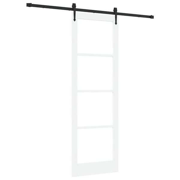 vidaXL Liukuovi ORKDAL Valkoinen 78 x 232 cm T&auml;ysi m&auml;nty ja lasi