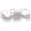 vidaXL 9-osainen Puutarhasohvasarja tyynyill&auml; beige polyrottinki
