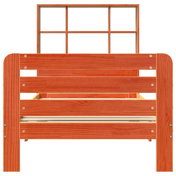 vidaXL S&auml;ngynrunko ilman patjaa vahanruskea 90x190 cm t&auml;ysi m&auml;nty