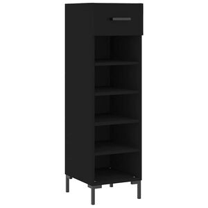 vidaXL Kenk&auml;kaappi musta 30x35x105 cm tekninen puu