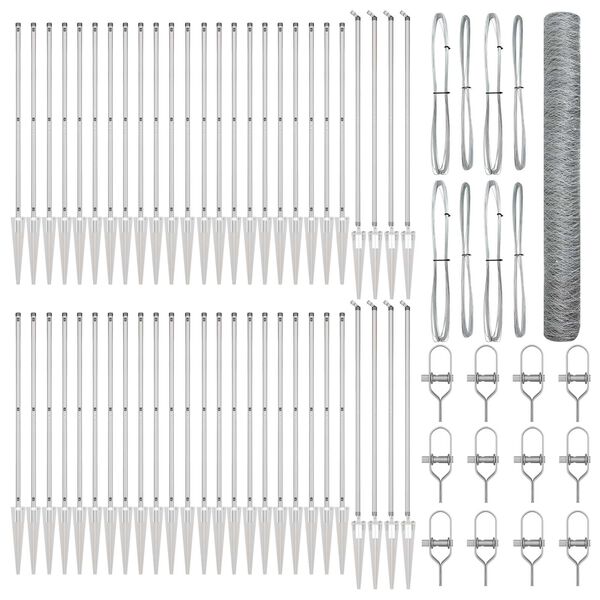 vidaXL Aitalatu Hopea 100 x 1,2 m (36 mm verkko) Ter&auml;s