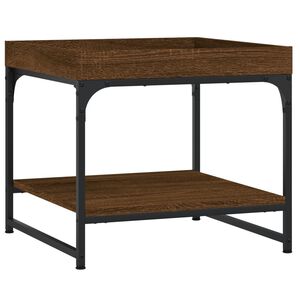 vidaXL Sohvap&ouml;yt&auml; ruskea tammi 49,5x49,5x45 cm tekninen puu