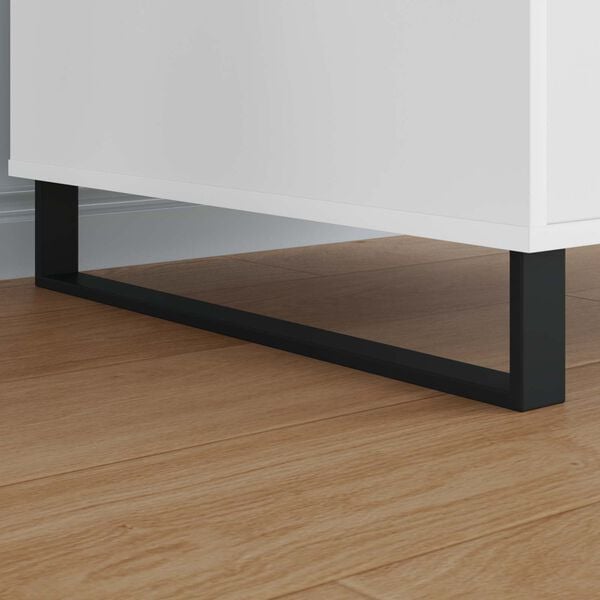 vidaXL Huonekalujalat 12 pcs Musta 59,6 x 4 x 10 mm Rauta