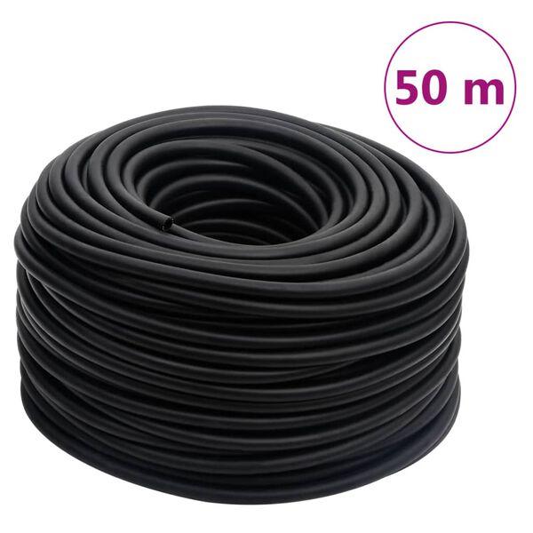 vidaXL Paineilmaletku musta 0,6" 50 m kumi ja PVC