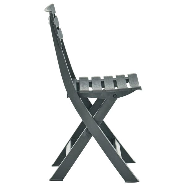 vidaXL Kokoontaittuvat puutarhatuolit 2 kpl muovi vihreä