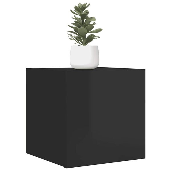 vidaXL Sein&auml;kiinnitett&auml;v&auml;t TV-tasot 2kpl kork.kiil. musta 30,5x30x30cm