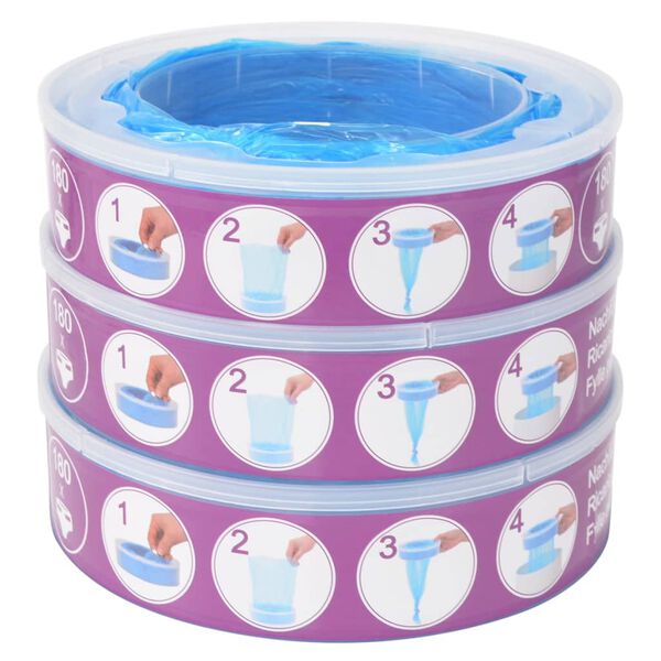 vidaXL T&auml;ytt&ouml;kasetit 3 kpl Angelcare Diaper Genie