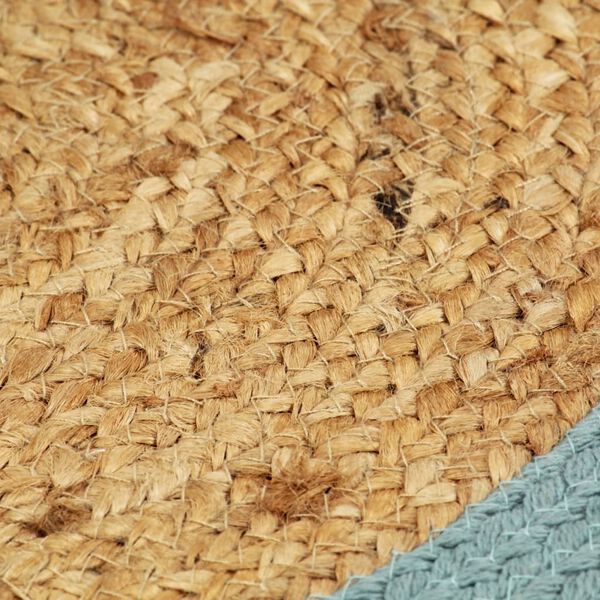 vidaXL Tabletit 6 kpl luonnollinen/vihre&auml; 38 cm juutti ja puuvilla