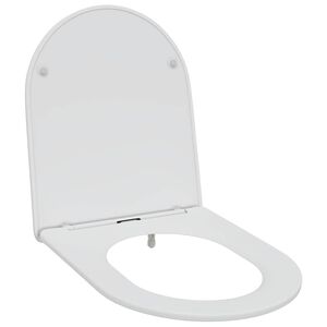 vidaXL WC-istuin Valkoinen 44 x 36,4 x 3,4 cm Duroplast