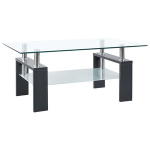 vidaXL Sohvap&ouml;yt&auml; harmaa ja l&auml;pin&auml;kyv&auml; 95x55x40 cm karkaistu lasi