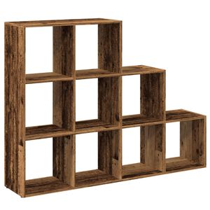 vidaXL Huoneenjakaja 4 tasoa vanha puu 137,5x29x103,5 cm tekninen puu
