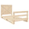 vidaXL Sängynrunko sängynpäädyllä 100x200 cm täysi mänty