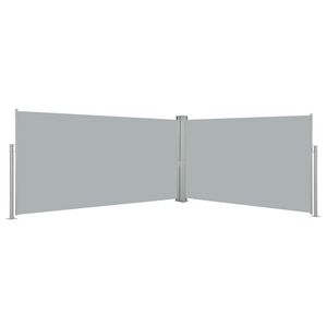 vidaXL Sis&auml;&auml;nvedett&auml;v&auml; Sivumarkiisi 160x600 cm Harmaa