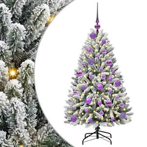 vidaXL Tekojoulukuusi 120 cm 150 LEDi&auml; L&auml;mpim&auml;n Valkoinen PVC ja ter&auml;s