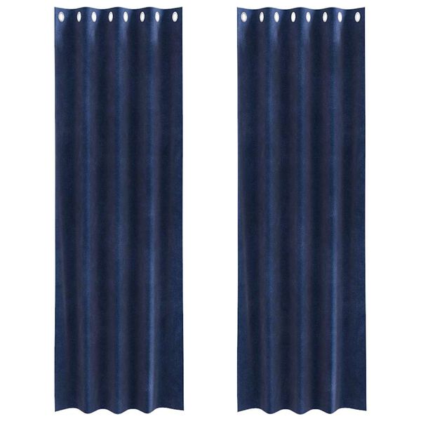 vidaXL Pimennysverhot 2 pcs Tumma Sininen 140 x 260 cm Sametti